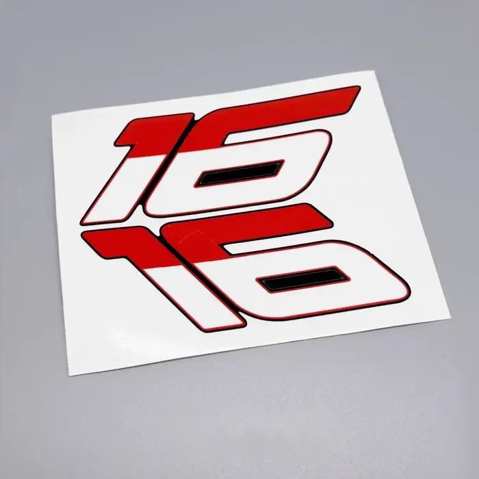Autocollant de voiture pour Moto Racing 16, autocollant pour casque de moteur, Triangle de voiture, queue de fenêtre, Applique