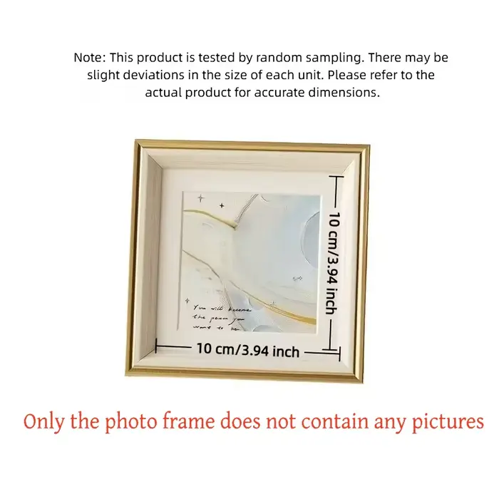 Cadre photo carré de 10 cm de diamètre intérieur