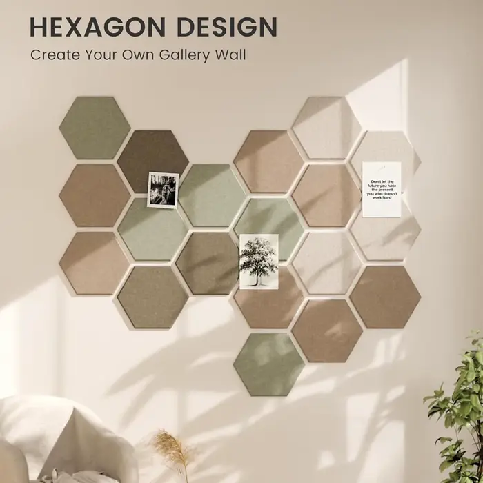 Panneaux Muraux Hexagonaux Décoratifs pour la Maison