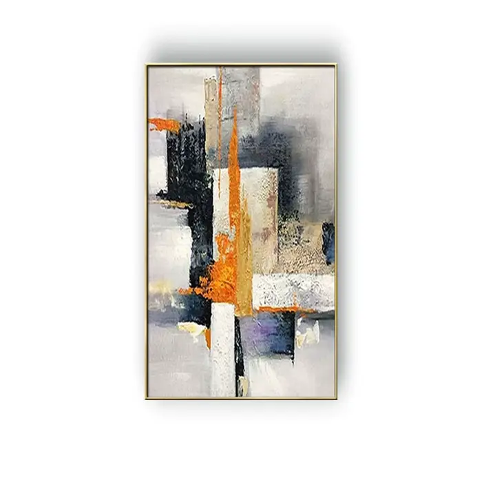 Peinture à l'huile abstraite peinte à la main sur toile
