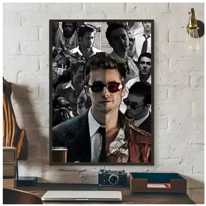 Affiche du film culte F-Fight Club, décoration artistique haut de gamme et cadeau pour la maison, sa
