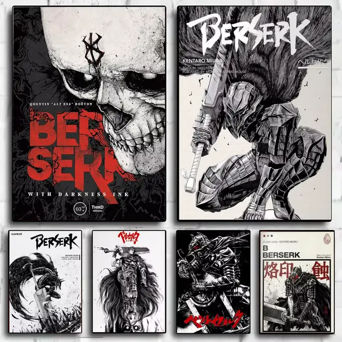 Affiche noire Anime B-Berserk