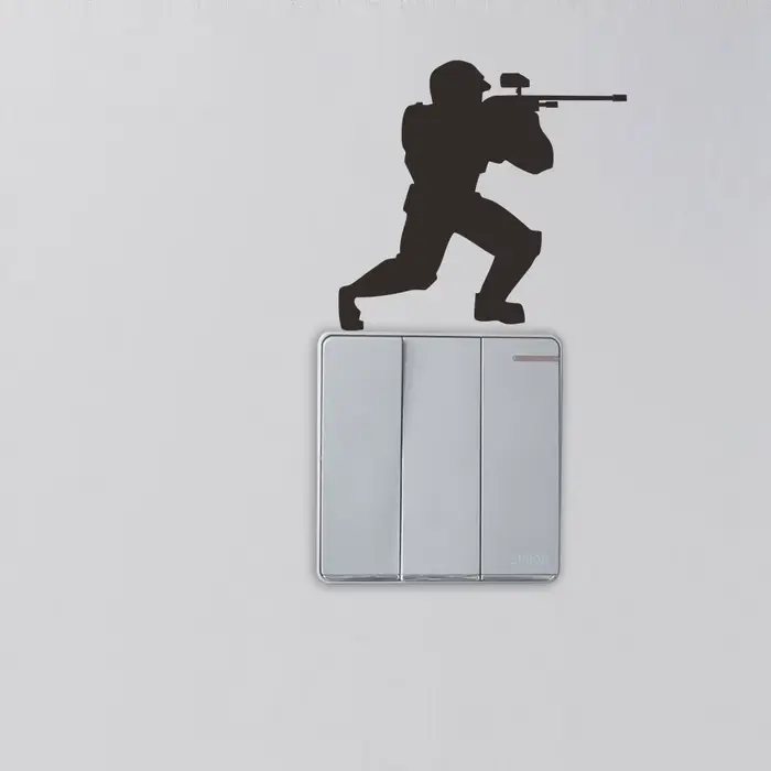 Autocollant mural en vinyle pour interrupteur