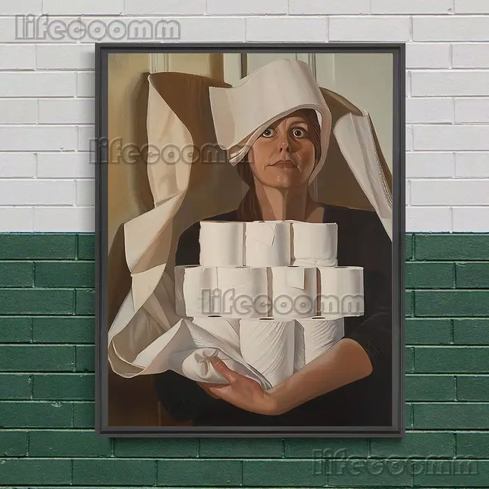 Affiche et impression d'art drôle de salle de bains et de toilettes