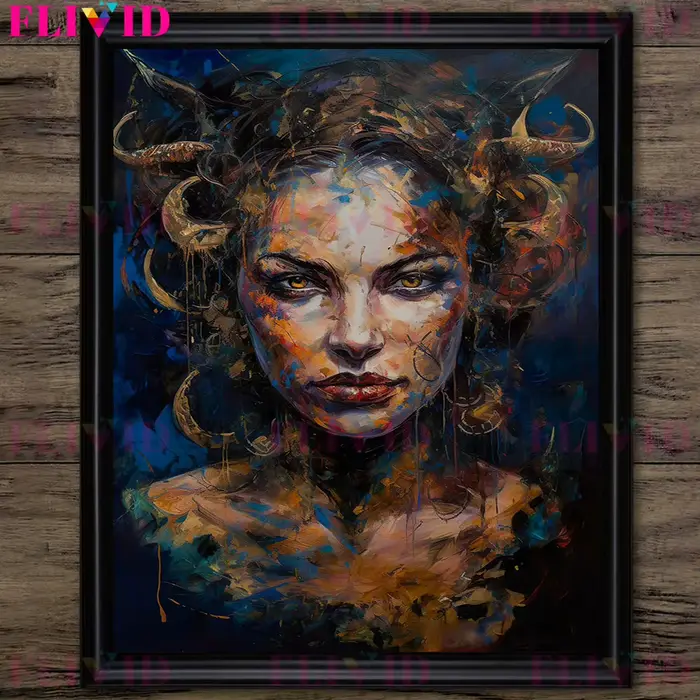 Lilith Goddess of Night and Calming Hekate Portrait Wall Art