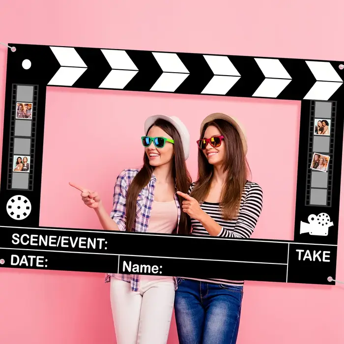 Cadre de photomaton en forme de claquette de cinéma