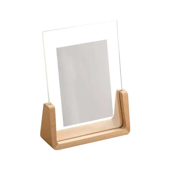 Cadre Photo créatif en noyer/hêtre, cadre Transparent en acrylique en forme de U, cadre Photo de bur