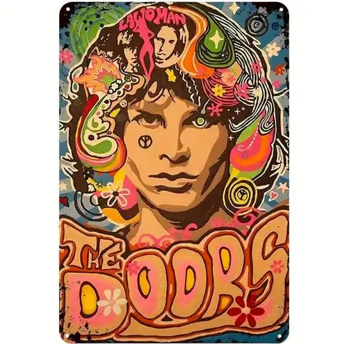 Pancarte Métallique Vintage Rétro Années 60 Rock & Roll Affiche Colorée en Étain