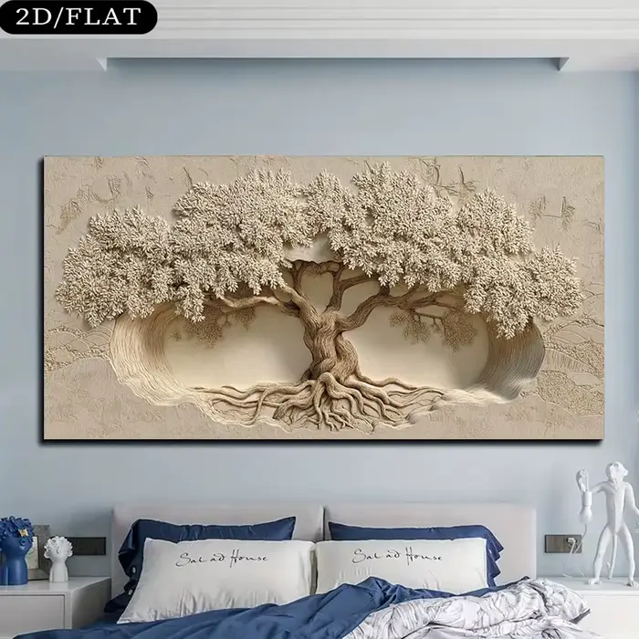 Toile d'art mural 2D sans cadre