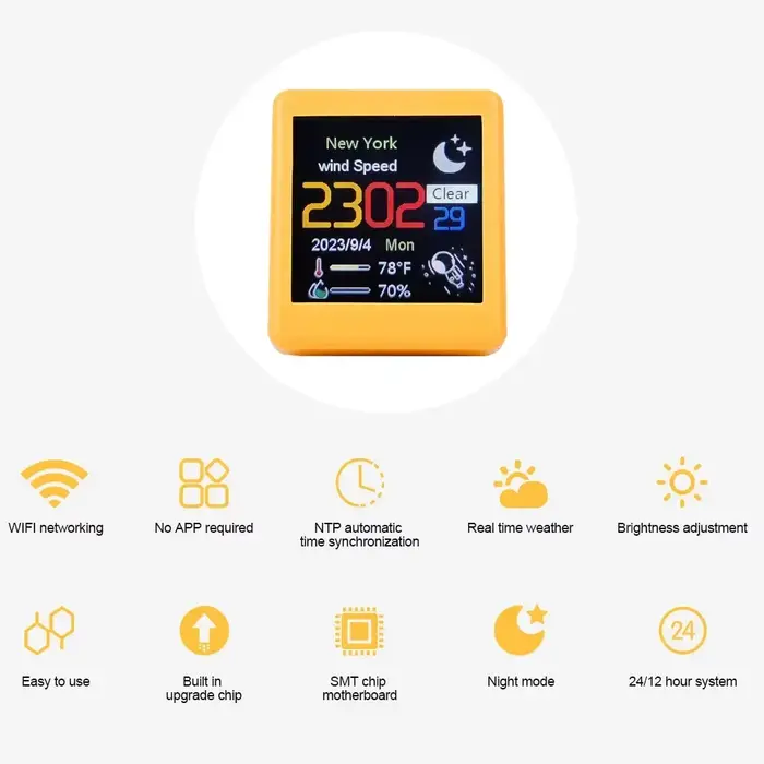 Horloge météo intelligente WIFI Station