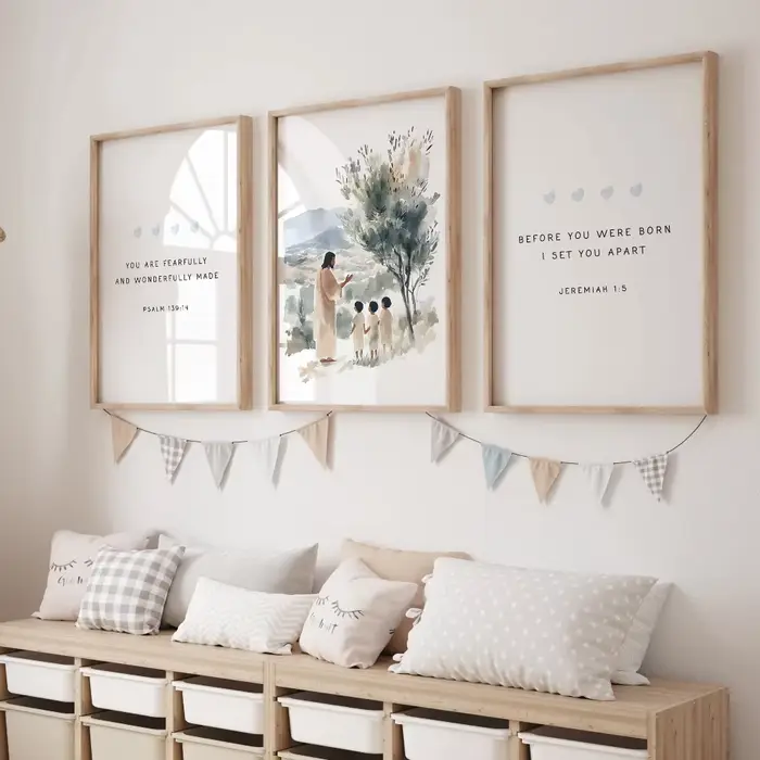 Peintures décoratives pour la chambre des enfants chrétiens