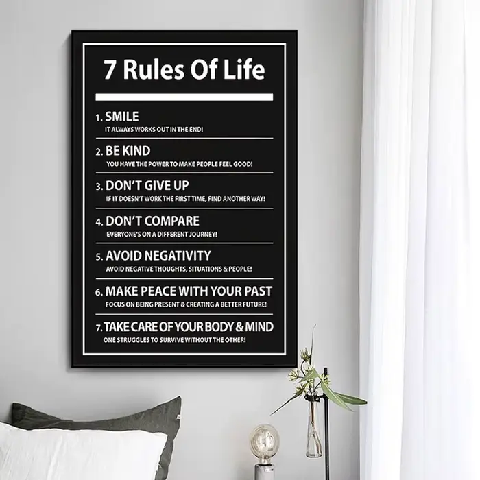 7 règles de vie: lettres inspirantes