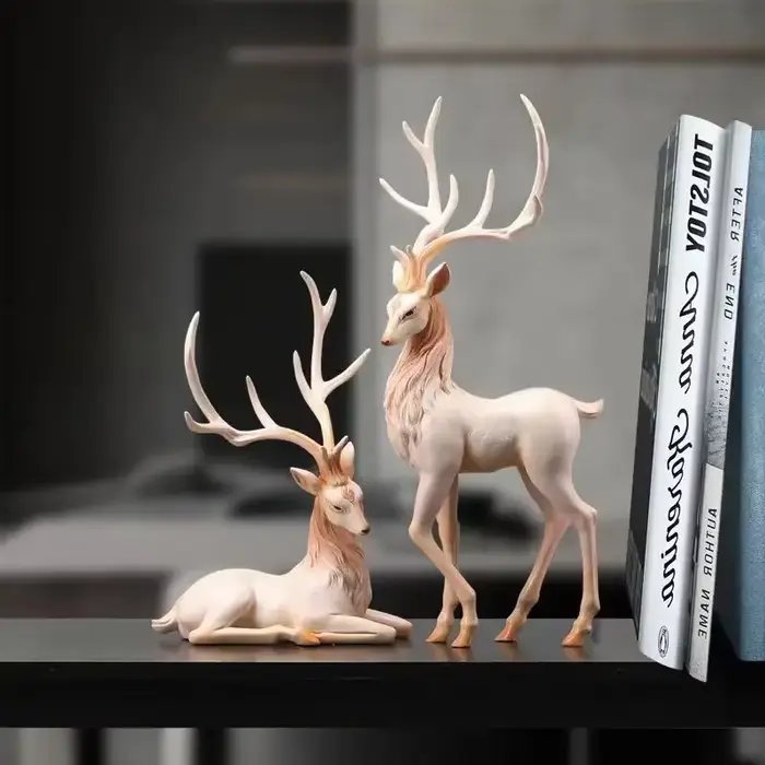YuryFvna-Statue de cerf haut de gamme pour salon