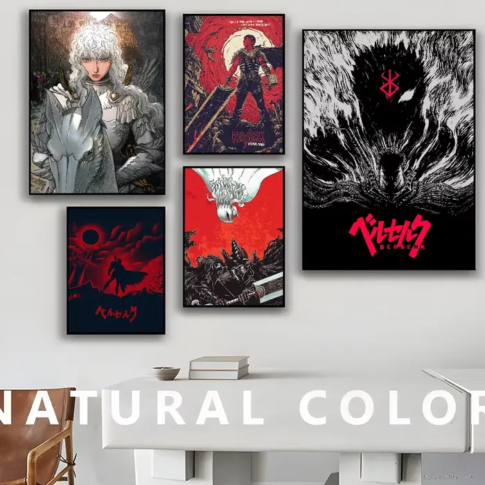 Affiches de films classiques d'anime japonais Berserk