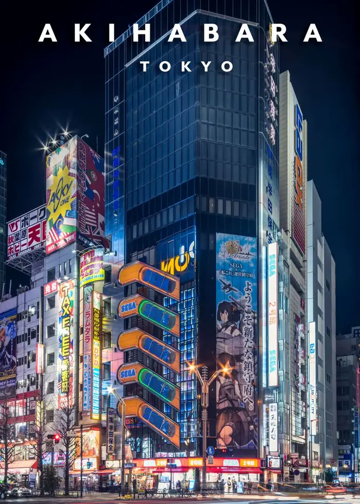 TakJapan-Affiche de Paysage, Architecture de Nuit de Rue, Impression sur Toile, Décoration Murale de