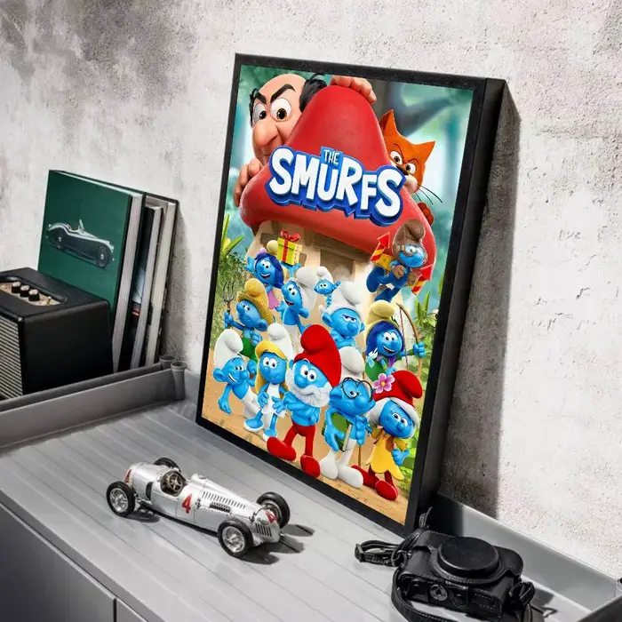 Affiche imprimée de dessin animé s-murfs