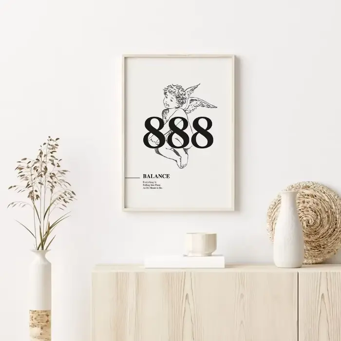 Affiche imprimée avec numéro d'ange 777