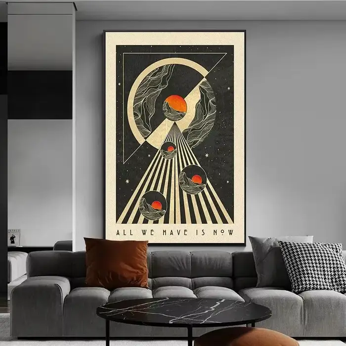 Peinture sur toile rétro bohème psychédélique des années 70