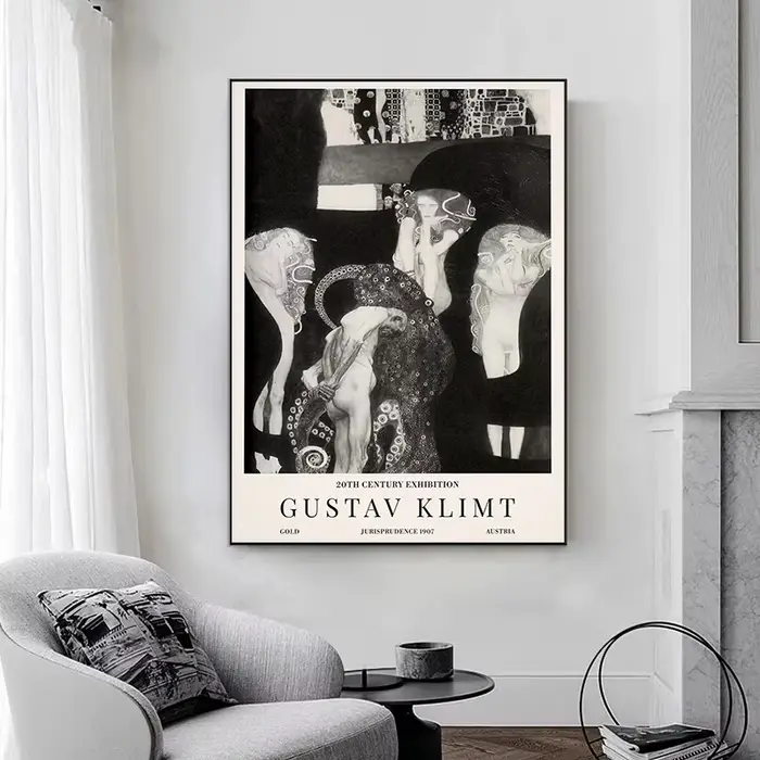 Affiches d'exposition florale classiques Gustav Klimt