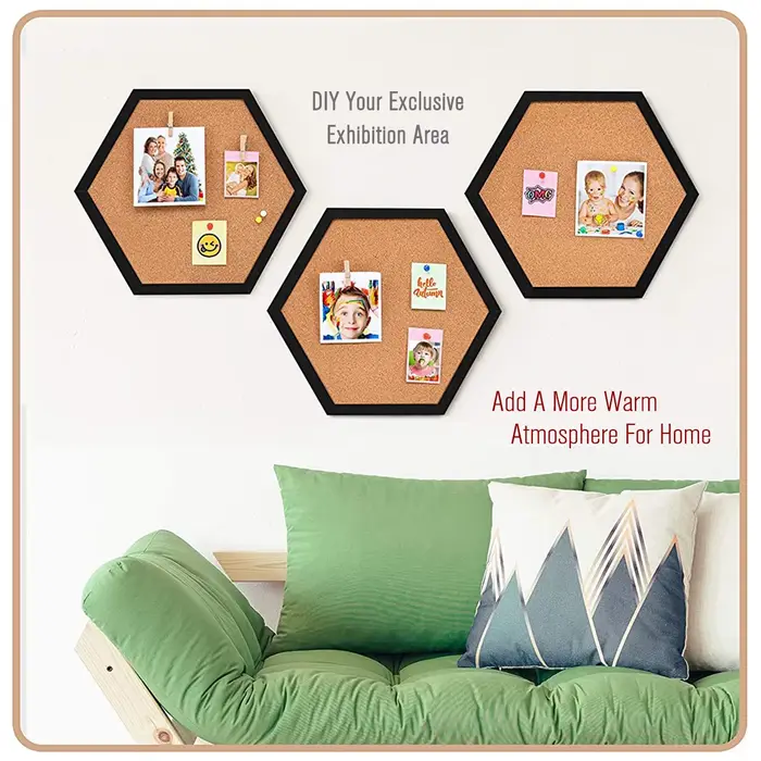 Panneau hexagonal en liège
