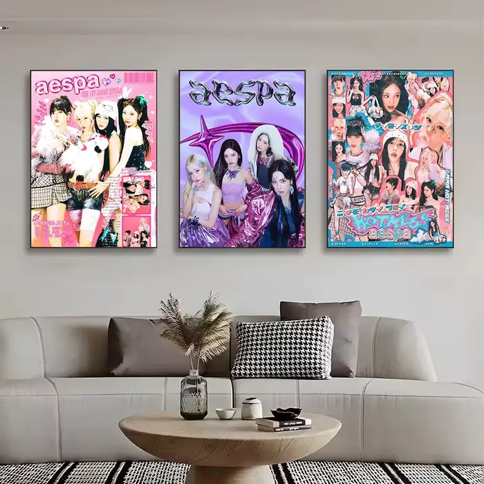 Affiche esthétique Whiplash du groupe de filles Kpop A-Aespa