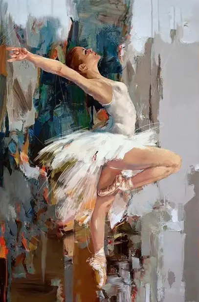 Peinture sur toile de séparés euse de ballet de mode pour la décoration de la maison, ballerine HT, 