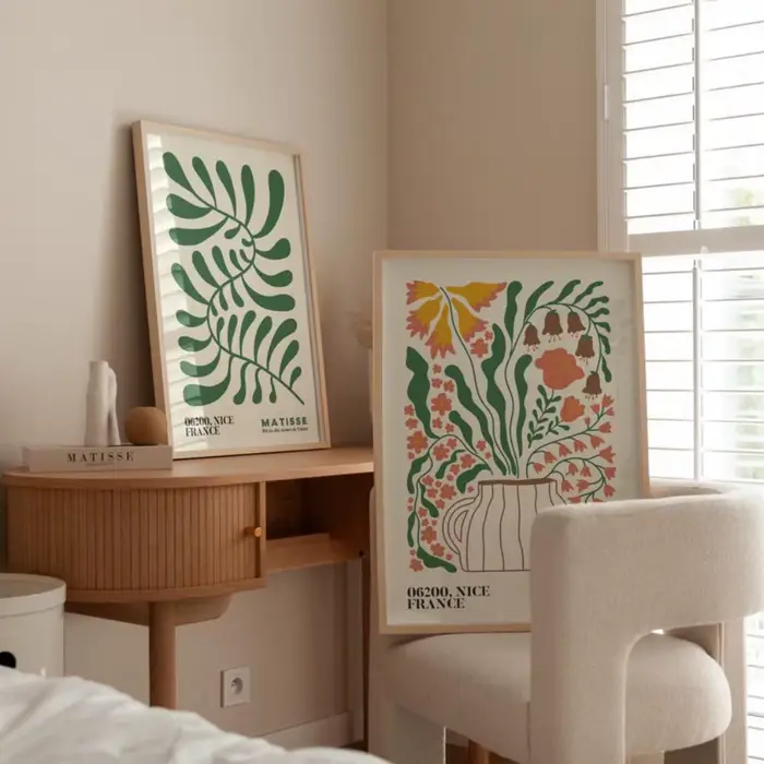 2 fleurs Matisse sans cadre