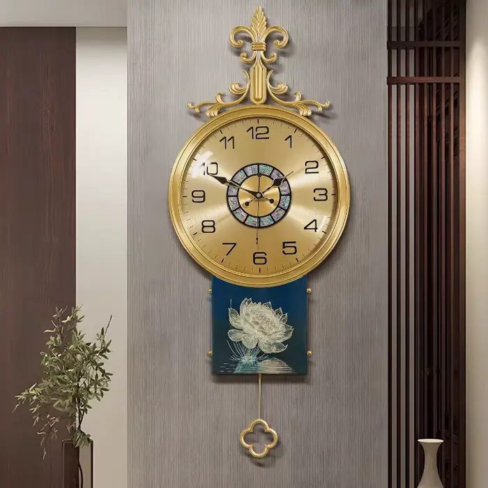 Pendule jeu horloge murale de luxe salon Unique esthétique horloge murale Style classique Orologio Da Parete décoration accessoires