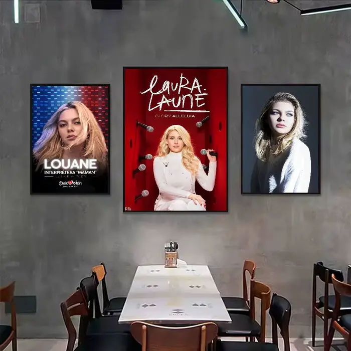 Affiche murale collante de chanteur l-Louane