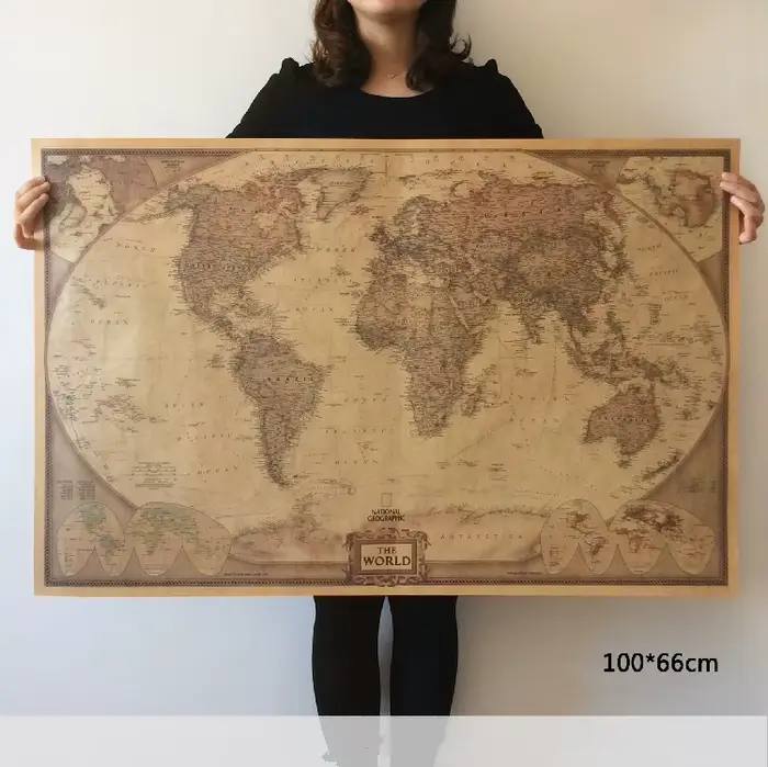 Carte du monde Vintage