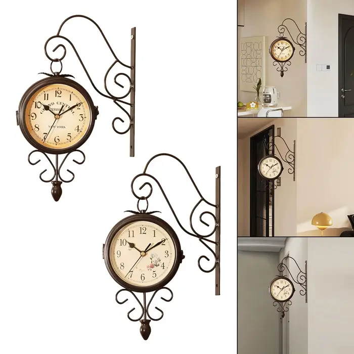 Horloge murale Double face