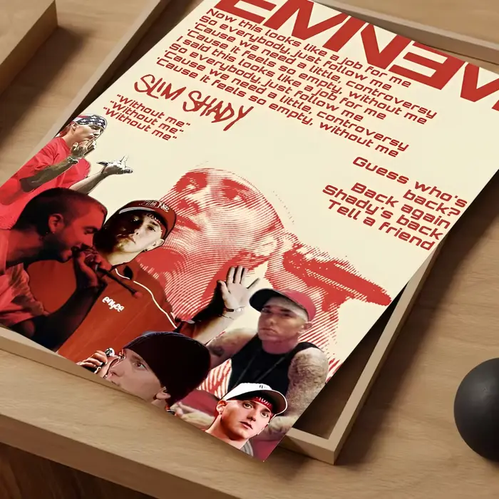 Ared E-Eminem DIY Sticky Poster, Vintage Room Bar, 73Decor, Home Decor