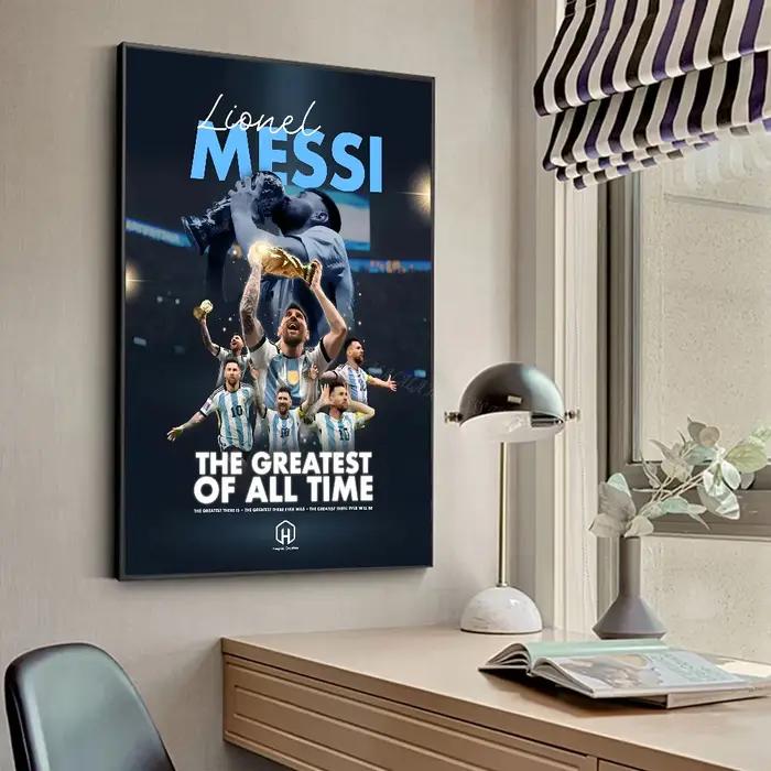Affiche murale d'art Messi, peinture numérique, décor à la maison, décor de chambre, salon, restaura