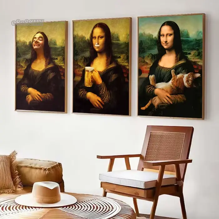 Affiches et impressions de Mona Lisa et chat