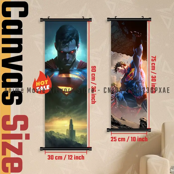 Film Superman décor à la maison imprime mur Art affiche Justice League super-héros toile rouleaux photos suspendus peinture salon
