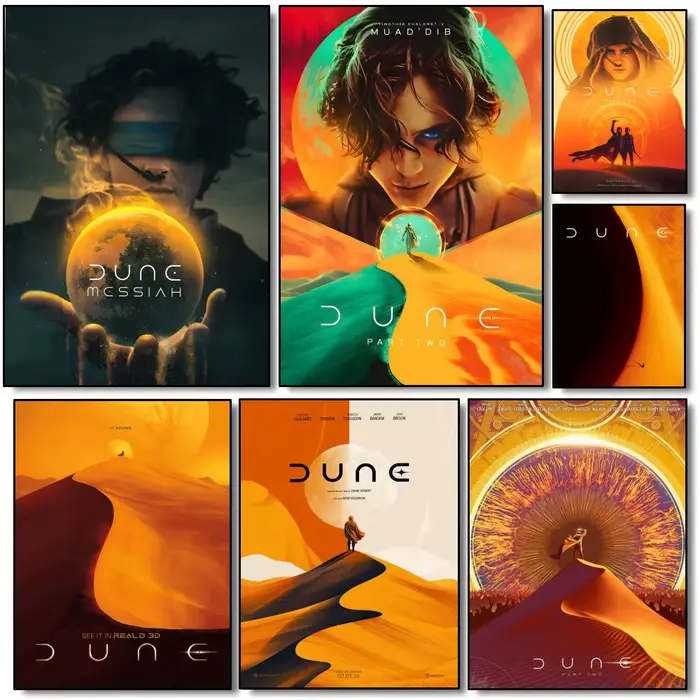 Affiche de film célèbre D-Dune, impressions d'art mural minimalistes modernes pour chambre à coucher, salon, décoration intérieure, cadeau