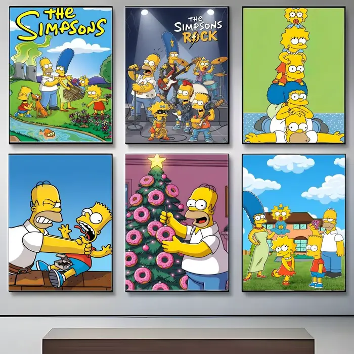 Affiche autocollante de dessin animé classique T-The S-Simpsons