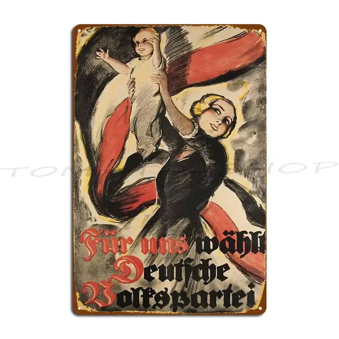 Pancarte murale en métal « Jeunesse Comunistes Allemandes » 1950 – Décoration