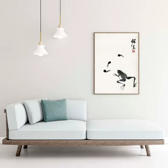Affiche vintage asiatique de style chinois