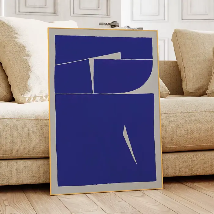 Affiche de peinture sur toile abstraite peinte à la main pour la décoration intérieure