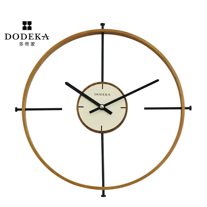 Horloge nordique, horloge murale de salon, horloge de décoration artistique créative, décoration de
