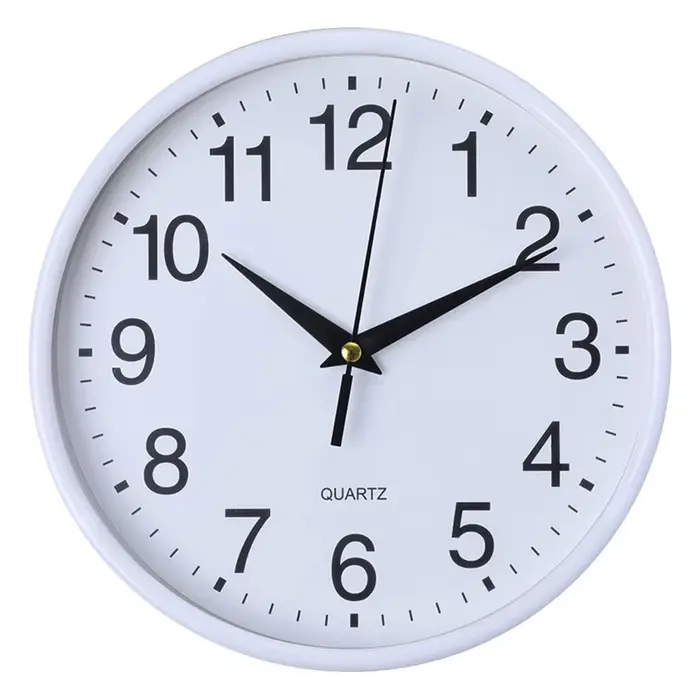 Horloge murale suspendue à piles, 8 pouces, horloge murale ronde facile à lire, chiffres précis, hor