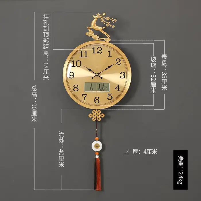 Horloge murale De cuisine minimaliste classique amusant concepteur horloge murale De luxe industriel