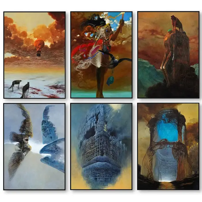 Célèbres œuvres d'art surréalisme par Zdzislaw Beksinski