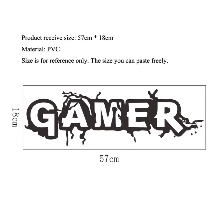 Autocollant mural motif Gamer Crack pour salon