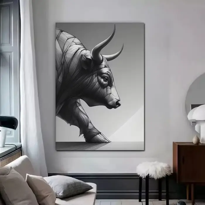 Affiche d'art animalier abstrait