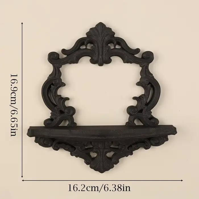 Étagère murale sculptée de style baroque rétro transfrontalier pour rangement et décoration murale d
