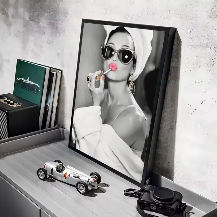 A-Audrey Hepburn affiche autocollants HD peinture imperméable Art mural pour chambre salon décor à l