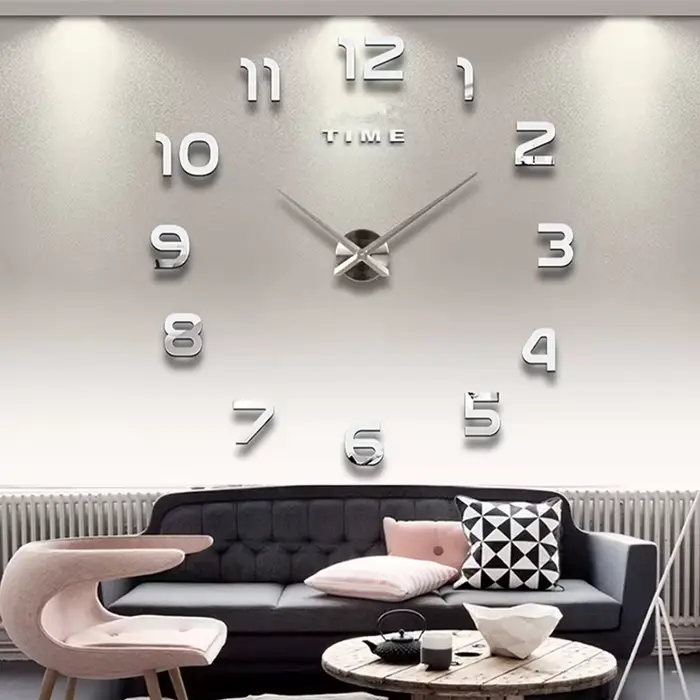 Grande Horloge murale 3D à faire soi-même