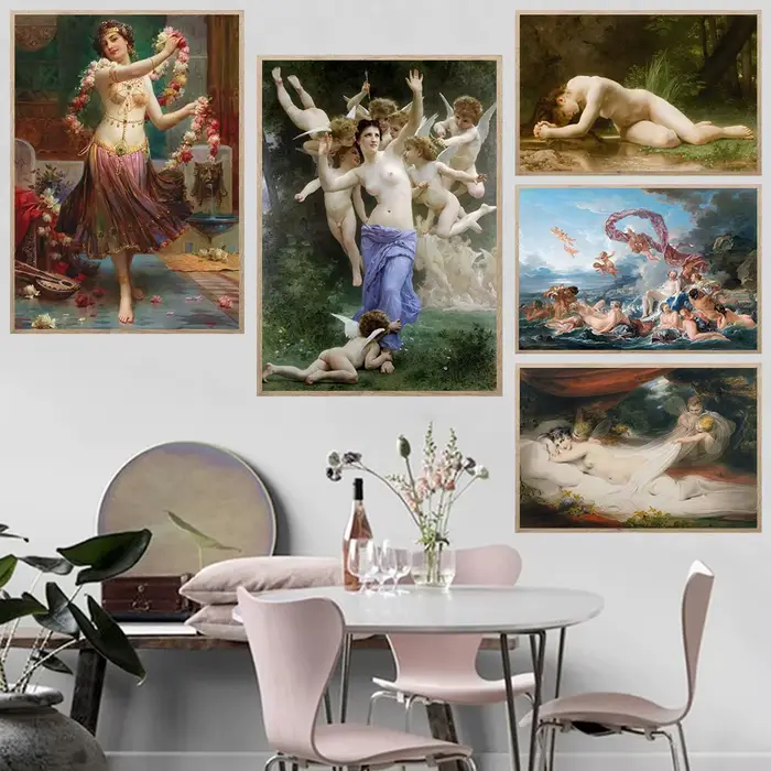 Artiste nordique classique William Aitty nu œuvre Vintage affiches imprime toile peinture mur Art photo salon décor à la maison